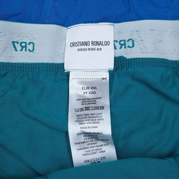 CRISTIANO RONALDO CR7 Boxer Briefs Mens XXL Blue 3-Pack Soft Bamboo Luxury Logo - Picture 2 of 5